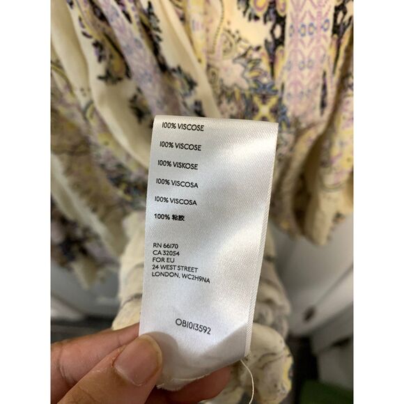 Free People Girl Talk Boho Balloon Sleeve Blouse Tunic Size XS - Picture 8 of 8